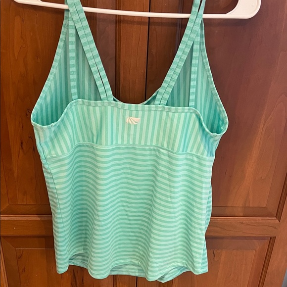 Marika Aqua Striped Women's Tank Top - Picture 2 of 4